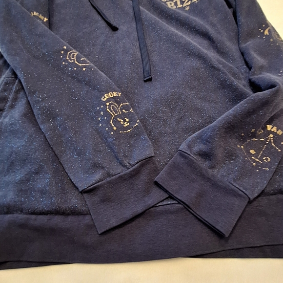 BTS BT21 - Navy Blue Glitter Hoodie - Picture 9 of 13